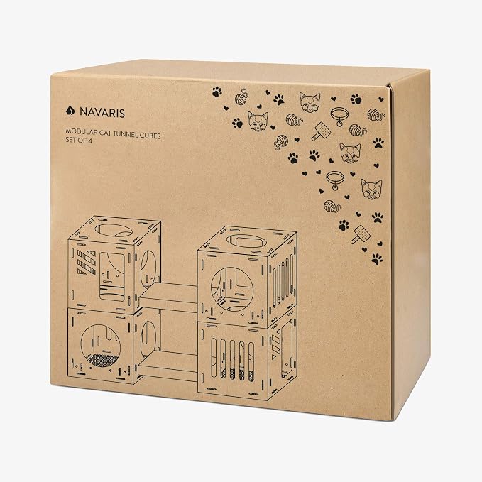 Navaris Modular Cardboard Cat House - Image 7