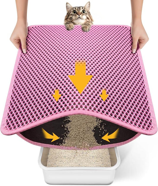 Cat Litter Mat, Upgrade Super Waterproof Back Layer Litter Box Mat, Non Slip by Conlun