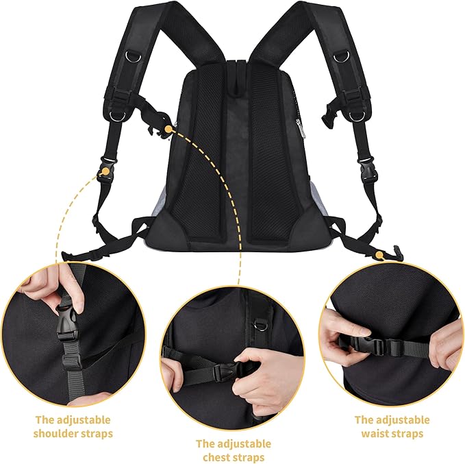 WOYYHO Pet Dog Carrier Backpack Small Dog Front Backpack Ventilated Mesh Dog - Image 6