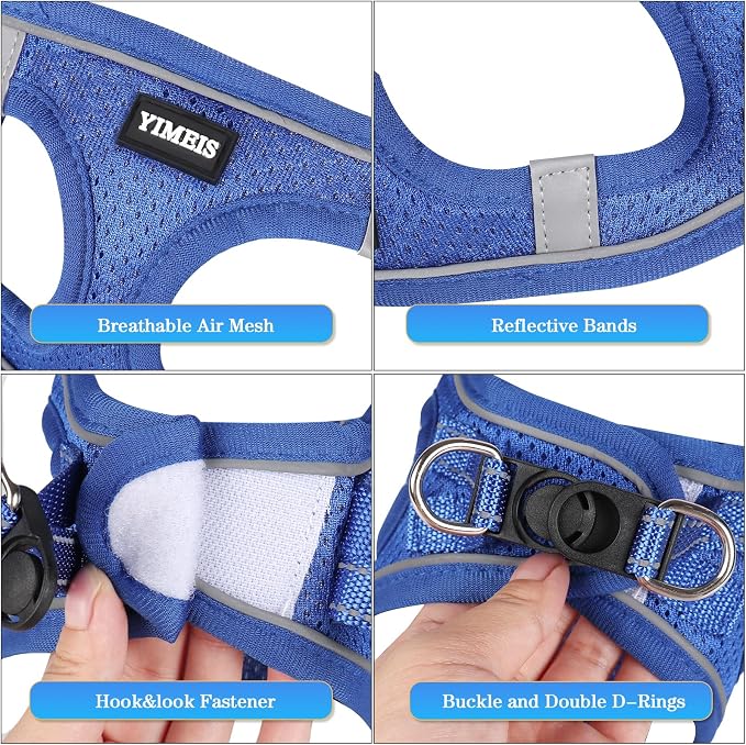 YIMEIS Dog Harness and Leash Set, No Pull Soft Mesh Pet Harness, Reflective - Image 2