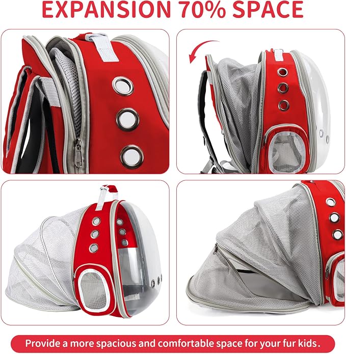 Cat Backpack Carrier, Back Expandable Pet Backpack - Image 6