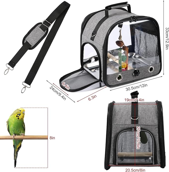 SUERTREE Bird Carrier Bag Bird Travel Cage - Image 2