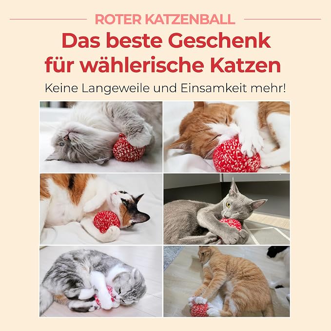 JAYU PET Red Cat Ball - Image 2