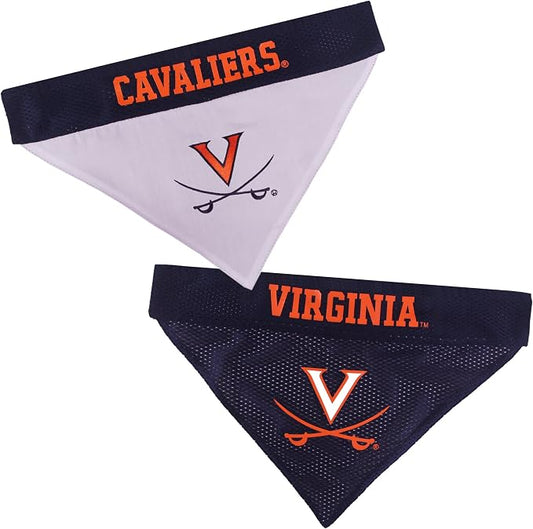 Pets First Collegiate Pet Accessories, Reversible Bandana, Virginia Cavaliers by PETSFIRST