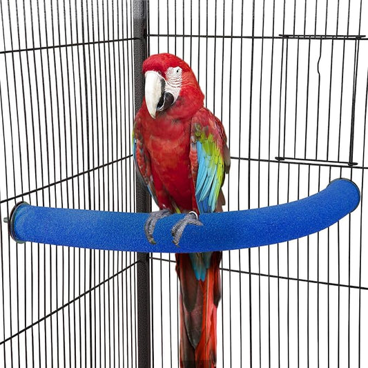U Shape Parrot Perch Stand Toy Bird Platform Sand Paw Grinding Clean Stick by FrgKbTm