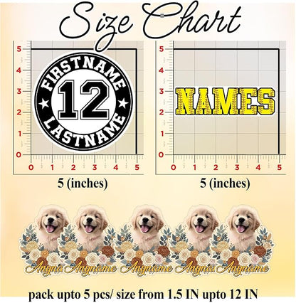 Custom Pet Face Photo Name Floral Sticker Personalized Text Image Animal Flower - Image 5