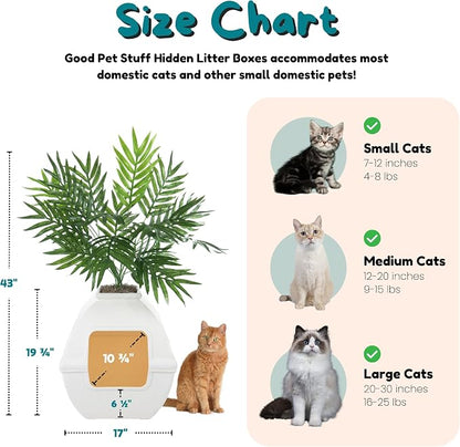 Good Pet Stuff Hidden Litter Box Planter, Decorative Cat Litter Enclosure - Image 7