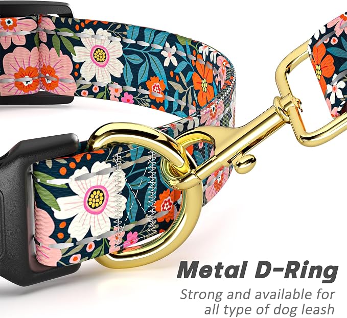 Reflective Dog Collar for Extra Small Dogs, Cute Flower Theme Adjustable - Image 5