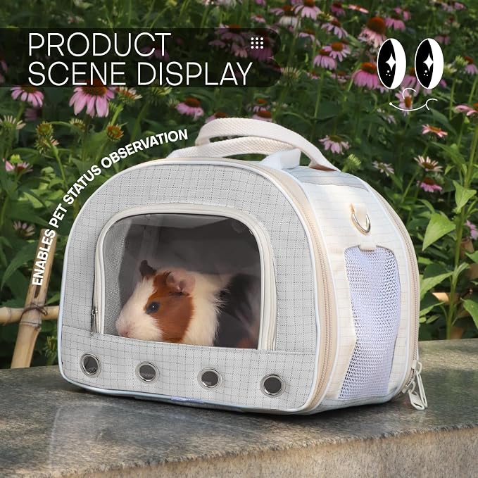 Gray Rabbit Travel Bag with Panoramic Skylight & Bottom Mesh | Odor Control - Image 3