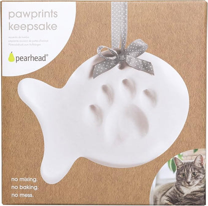 Pearhead Cat Paw Print Keepsake, Fish Shape Hanging Keepsake - Image 6