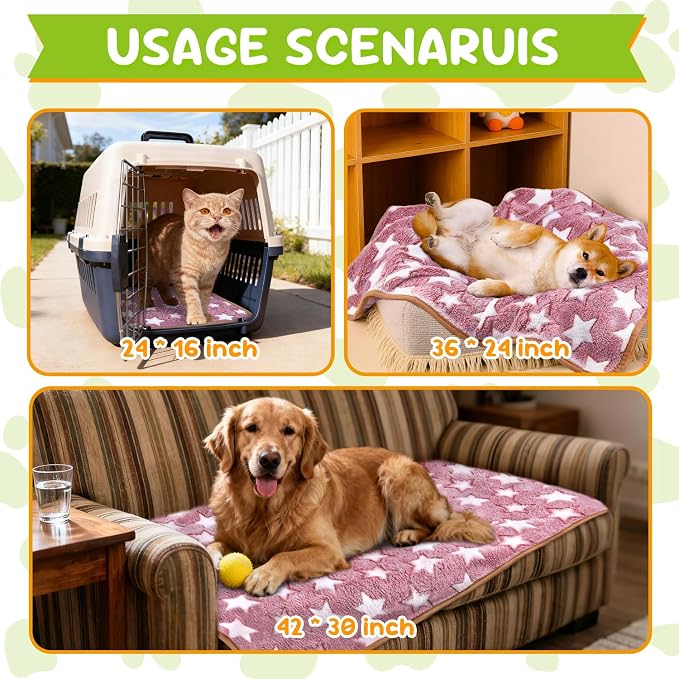 6 Pcs Dog Blanket Super Soft Pet Puppy Blankets Calming Dog Blankets - Image 5
