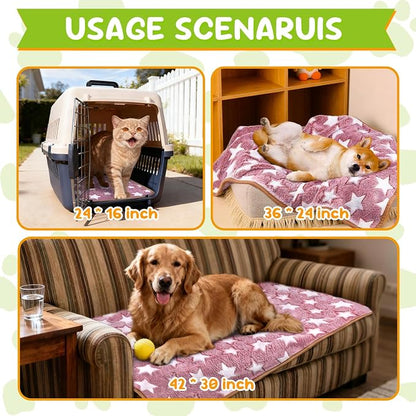 6 Pcs Dog Blanket Super Soft Pet Puppy Blankets Calming Dog Blankets - Image 5