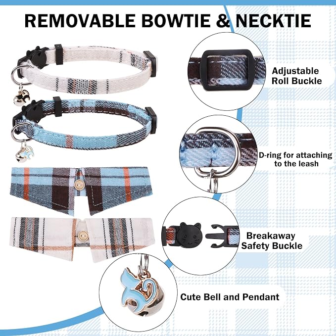 Cat Collar with Bells Breakaway, Shirt Cat Collar - Image 6