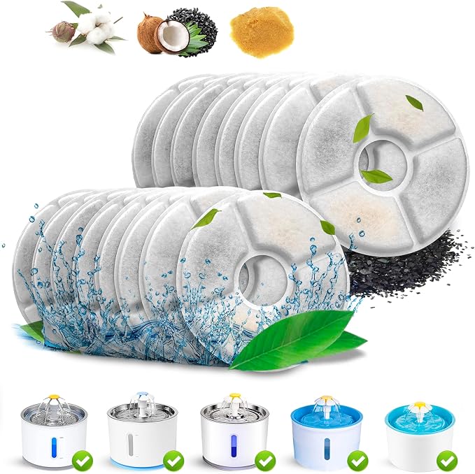 Cat Water Fountain Filters, Cat Fountain Filter Replacement Cartridges by OYES