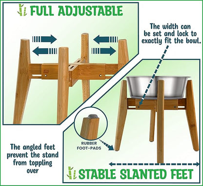 Dog Bowl Stand - Ideal for Large Breeds, Adjustable, Raises Pet Food Feeders - Image 3