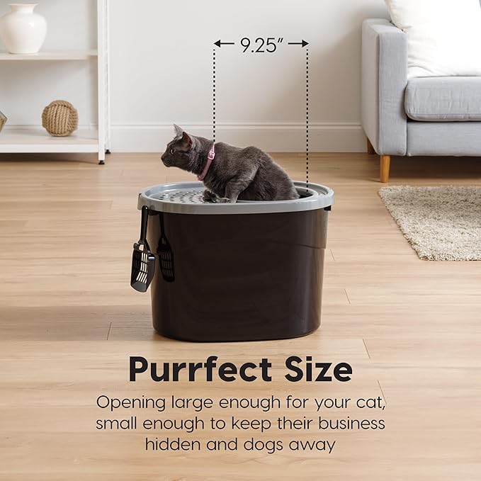 IRIS USA Top Entry Cat Litter Box, Large Enclosed - Image 3