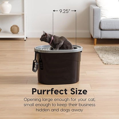 IRIS USA Top Entry Cat Litter Box, Large Enclosed - Image 3