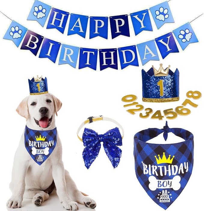 ADOGGYGO Dog Birthday Hat Bandana by ADOGGYGO