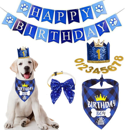 ADOGGYGO Dog Birthday Hat Bandana by ADOGGYGO