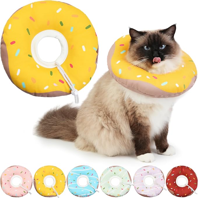 Cat Cone Collar Soft, Waterproof Cat Recovery Collars Spay Cones to Stop by Hpetppy