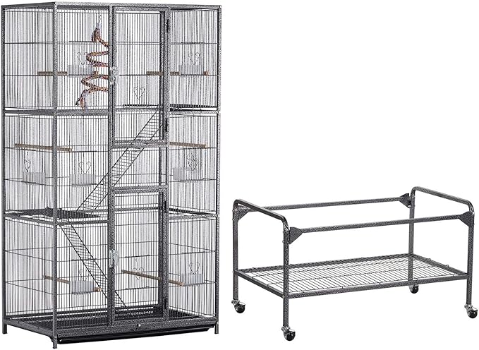 Yaheetech 69-Inch Extra Large Wrought Iron 3 Levels Ferret Chinchilla Sugar - Image 5