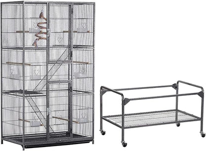 Yaheetech 69-Inch Extra Large Wrought Iron 3 Levels Ferret Chinchilla Sugar - Image 5
