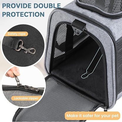 19 x 12 x 12 Large Cat Car Carrier – Roomy Escape-Proof Cat Car Seat - Image 4
