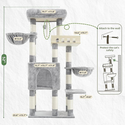 Cat Tree for Indoor Cats Large Adult, Heavy Duty Cat Tree for Large Cats 20 lbs+ - Image 7