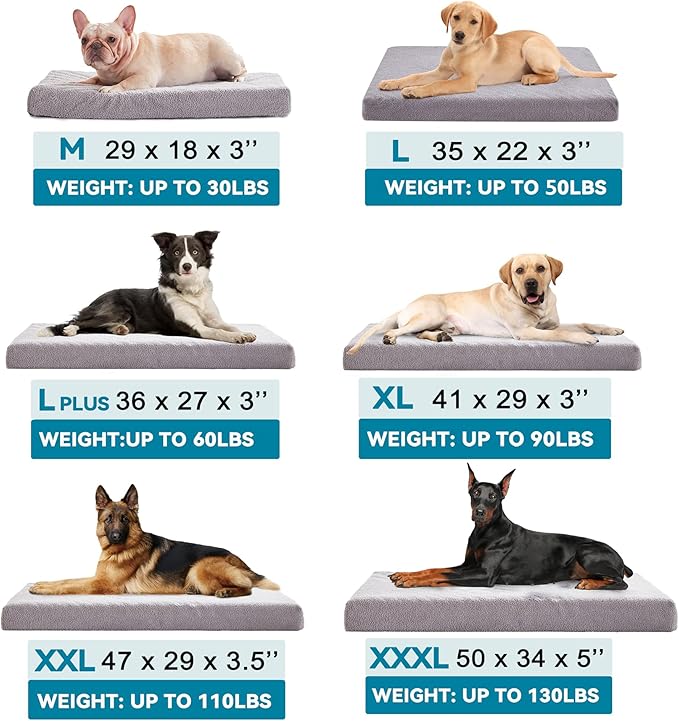 Cooling Dog Beds for Large Dogs, Memory Foam Pet Bed - Image 3