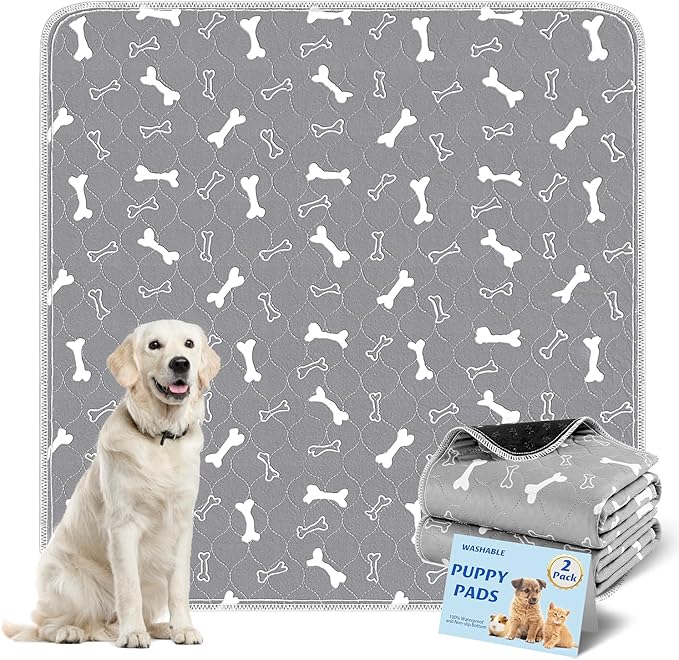 Washable Pee Pads for Dogs Large 54" x 54" 2-Pack Reusable Puppy Pads Pet by Baodan