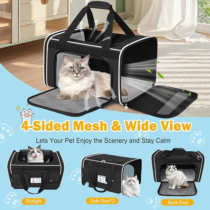 HUANLANG Soft-Sided Cat Carrier Airline Approved, Dog Carriers - Image 7