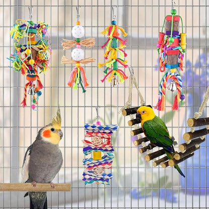 KATUMO Bird Toys, Parakeet Swing Parrot Ladder Cockatiel Perch Conure Hanging - Image 7