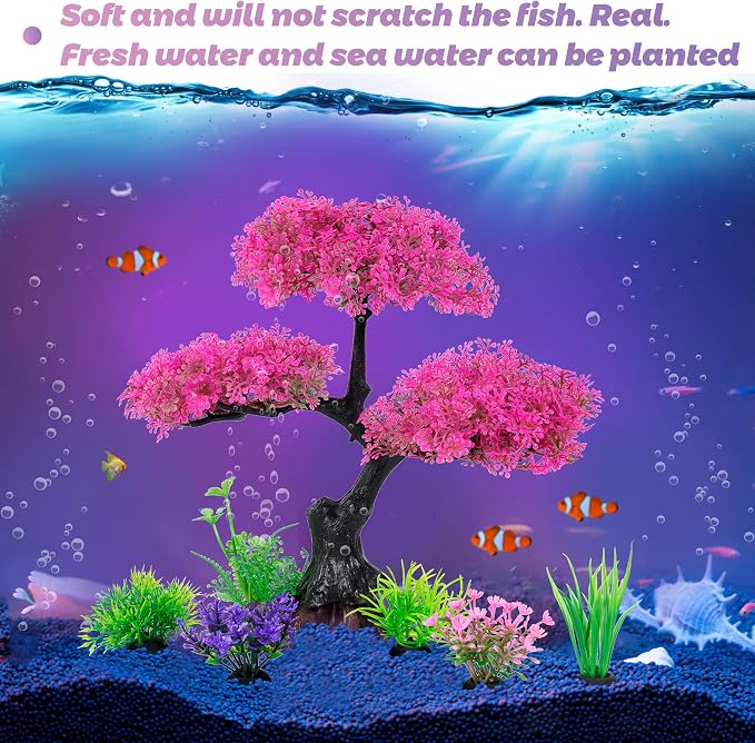 Ameliade Aquarium Artificial Plastic Plants Decoration - Image 7