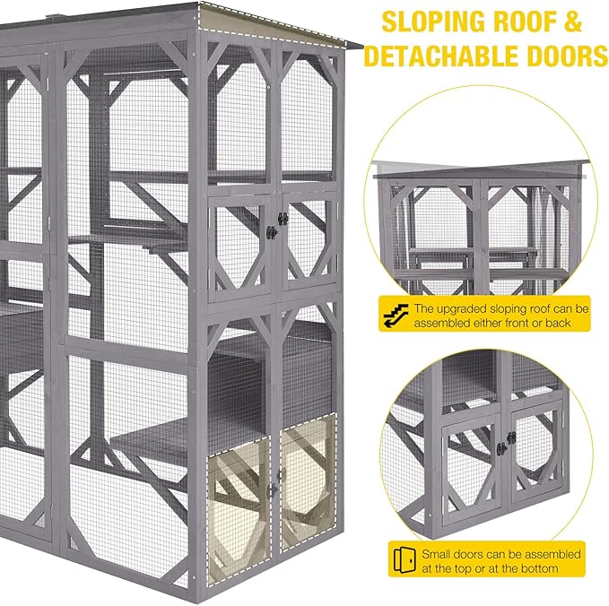 Aivituvin Cat House Outdoor Catio Kitty Enclosure - Image 5