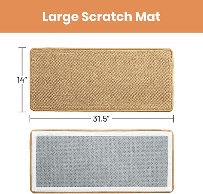 Ordora Cat Scratcher & Mat Set: 31.5" Extra Large Cat Scratch Pad&Bed – Cat - Image 2