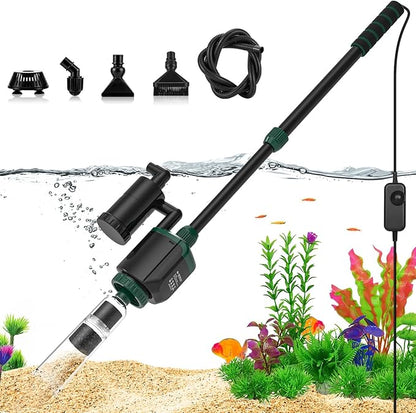 AQQA Fish Tank Cleaner, 34W 600GPH DC Gravel Vacuum by AQQA