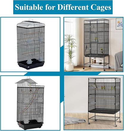 ASOCEA 2Pack Large Bird Cage Seed Cather, Bird Cage Cover Adjustable Soft Airy - Image 5