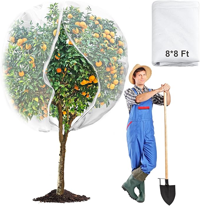 8 x 8ft Large Fruits Tree Netting, Garden Mesh Insect Tree Cover by Waybas