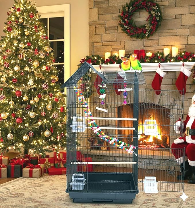 38-Inch Double Roof Top Large Flight Bird Cage - Image 9