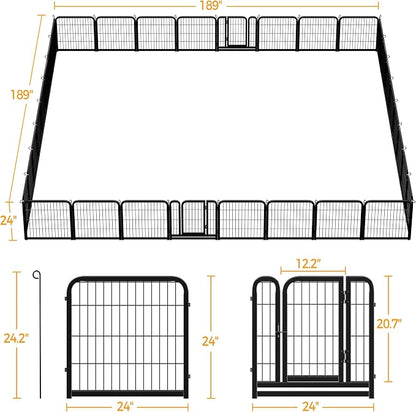 Yaheetech Dog Playpen Outdoor, 24 inch 32 Panels Dog Pen Indoor Heavy Duty - Image 6