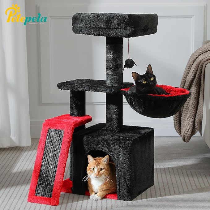 PETEPELA Gothic Cat Tree Tower for Indoor Cats, 31.5'' Small Cat Tower Condo - Image 8