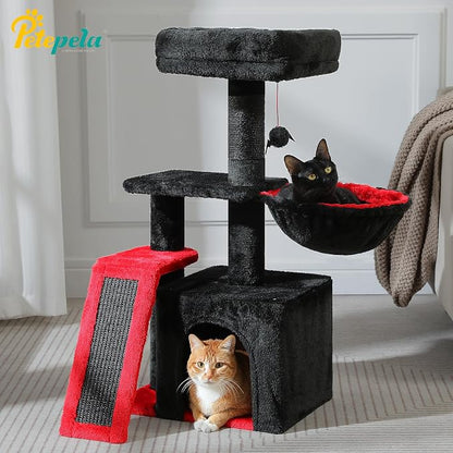 PETEPELA Gothic Cat Tree Tower for Indoor Cats, 31.5'' Small Cat Tower Condo - Image 8