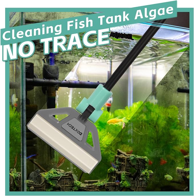 UPETTOOLS Algae Scraper for Glass Aquariums, 2 in 1 Adjustable Algae Scraper - Image 2