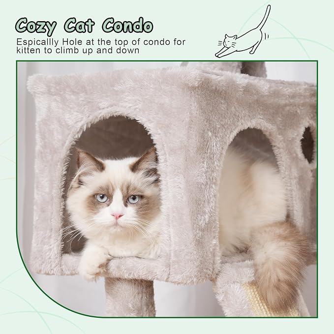 Cat Tree, 41.3" Cat Tower for Indoor Kittens - Image 5