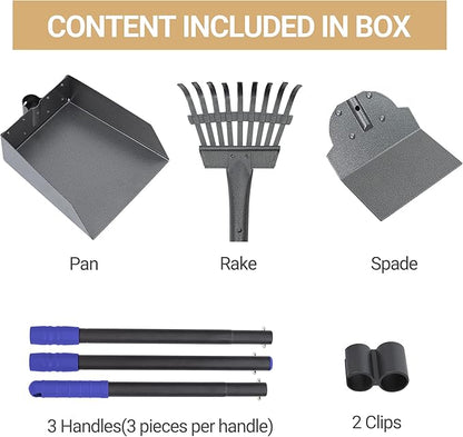 Heeyoo Dog Pooper Scooper, Dog Poop Tray and Rake Set, Pet Waste Removal Scoop - Image 5