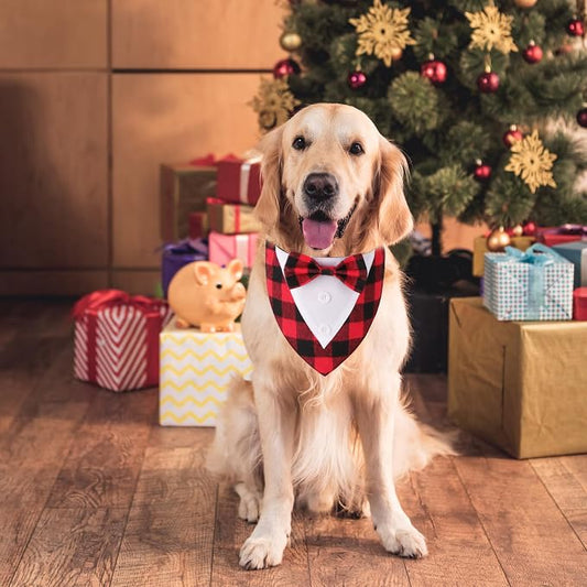 ADOGGYGO Christmas Dog Tuxedo Bandana, Adjustable Christmas Costumes - Image 2