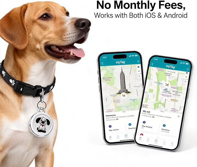 GPS Pet Tracker with Apple Find My Network, Android Compatibility, Real-Time - Image 4