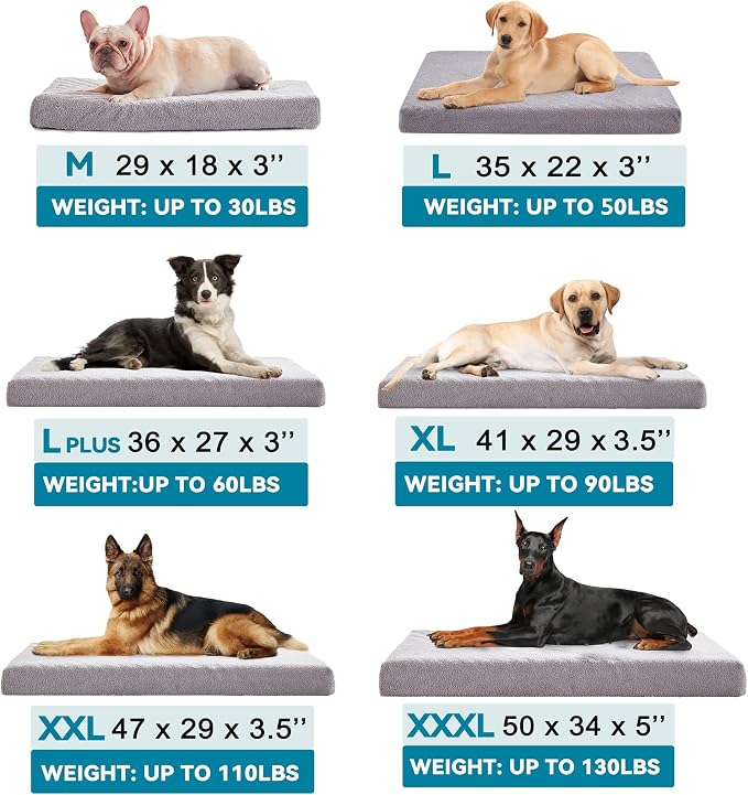 Memory Foam Large Dog Bed, Orthopedic Dog Beds - Image 5
