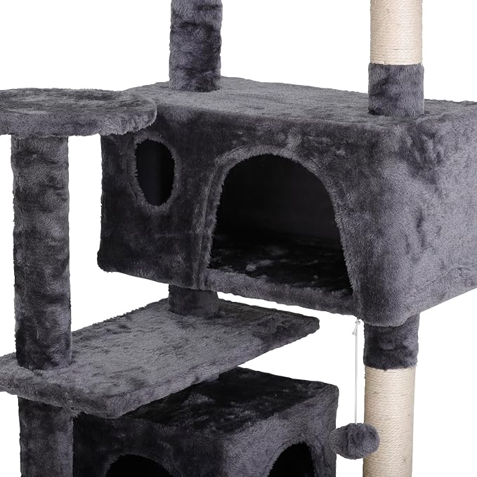 54-Inch Cat Tree for Large Cats, Sturdy Multi-Level Cat Tower - Image 4