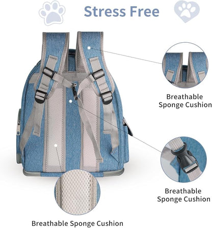 Cat Backpack Carrier for Cats and Small Dogs, Breathable Cat Bubble Backpack - Image 6